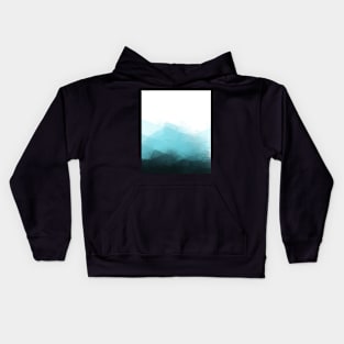 Abstract Mountain Landscape Alps Blue Turquoise Kids Hoodie